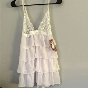 White Lace Tiered slip